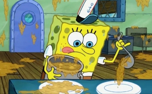 SpongeBob Schwammkopf 
 Schmierige Schlacht / Ein Schwamm will nach oben