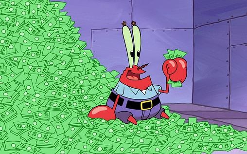 SpongeBob Schwammkopf 
 Kokoskrabbenburger / Fahrrad-Fahrtraining